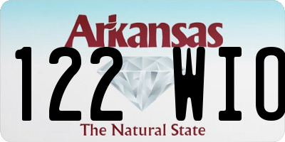 AR license plate 122WIO