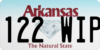 AR license plate 122WIP