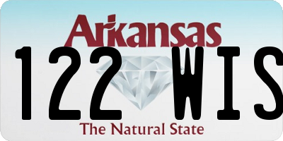 AR license plate 122WIS