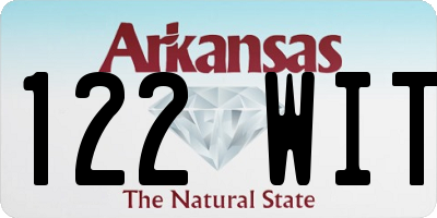 AR license plate 122WIT