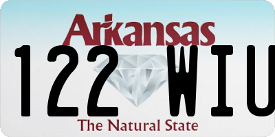 AR license plate 122WIU