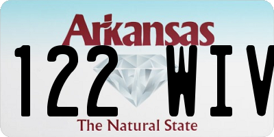 AR license plate 122WIV