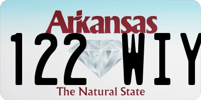 AR license plate 122WIY