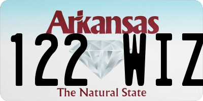 AR license plate 122WIZ
