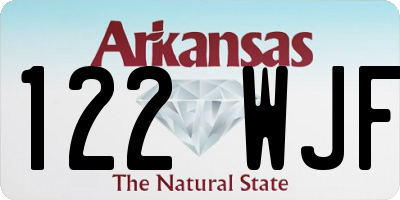 AR license plate 122WJF