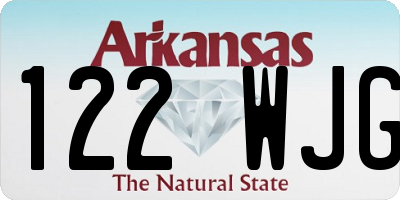 AR license plate 122WJG