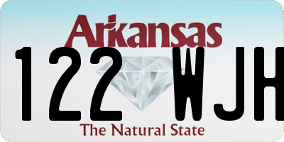AR license plate 122WJH