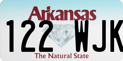 AR license plate 122WJK