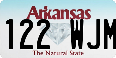 AR license plate 122WJM