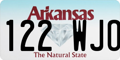 AR license plate 122WJO
