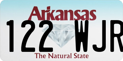 AR license plate 122WJR