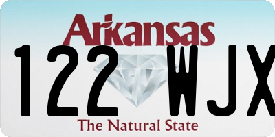 AR license plate 122WJX
