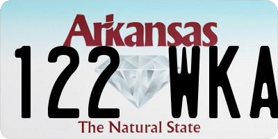 AR license plate 122WKA