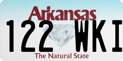 AR license plate 122WKI