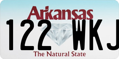 AR license plate 122WKJ