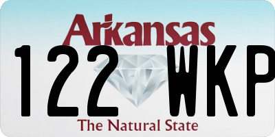 AR license plate 122WKP