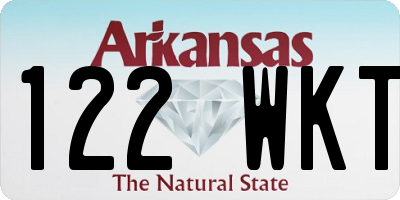 AR license plate 122WKT