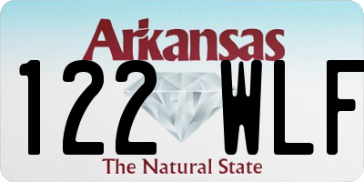AR license plate 122WLF