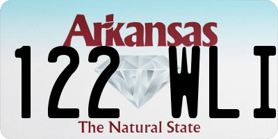 AR license plate 122WLI