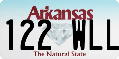 AR license plate 122WLL