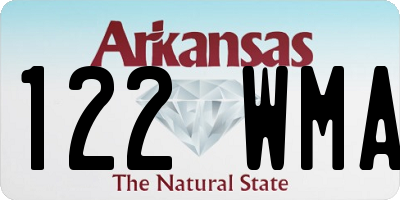 AR license plate 122WMA