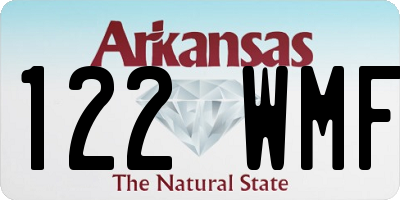 AR license plate 122WMF