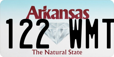 AR license plate 122WMT
