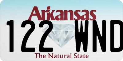 AR license plate 122WND