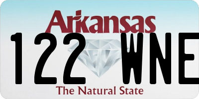 AR license plate 122WNE