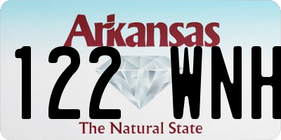 AR license plate 122WNH