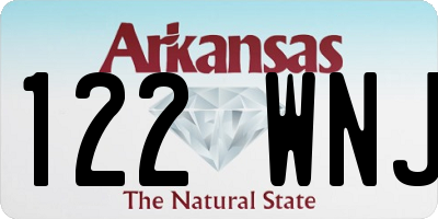 AR license plate 122WNJ