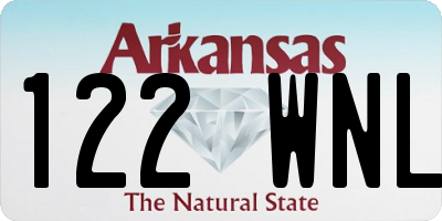 AR license plate 122WNL