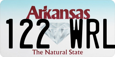 AR license plate 122WRL