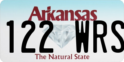 AR license plate 122WRS