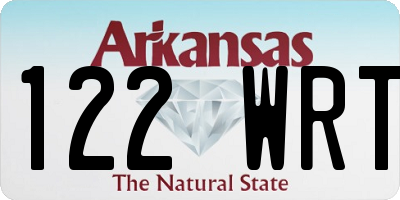AR license plate 122WRT