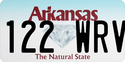 AR license plate 122WRV