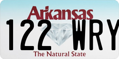 AR license plate 122WRY
