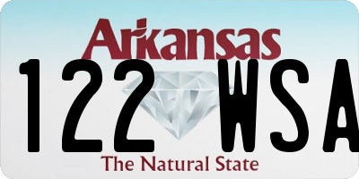 AR license plate 122WSA