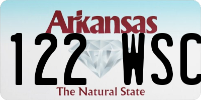 AR license plate 122WSC