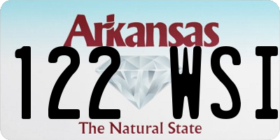 AR license plate 122WSI