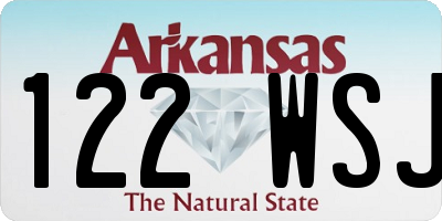AR license plate 122WSJ