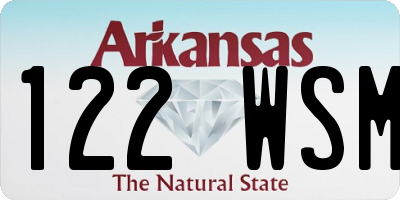 AR license plate 122WSM