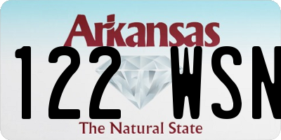 AR license plate 122WSN