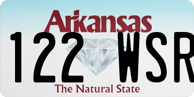 AR license plate 122WSR
