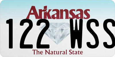 AR license plate 122WSS