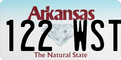 AR license plate 122WST