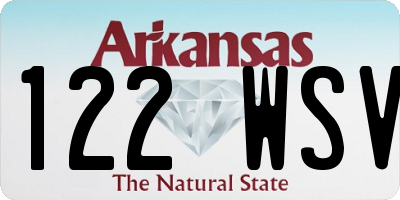 AR license plate 122WSV