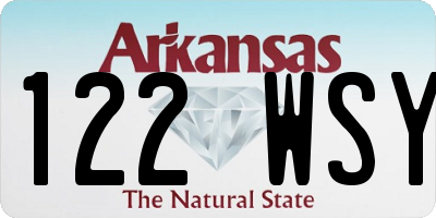 AR license plate 122WSY
