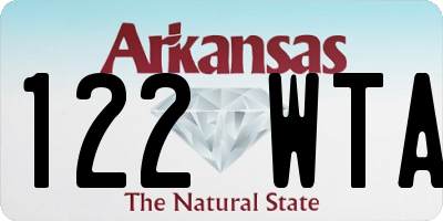 AR license plate 122WTA