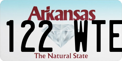 AR license plate 122WTE